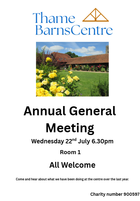 Annual General Meeting - Wednesday 22nd July at 6.30pm